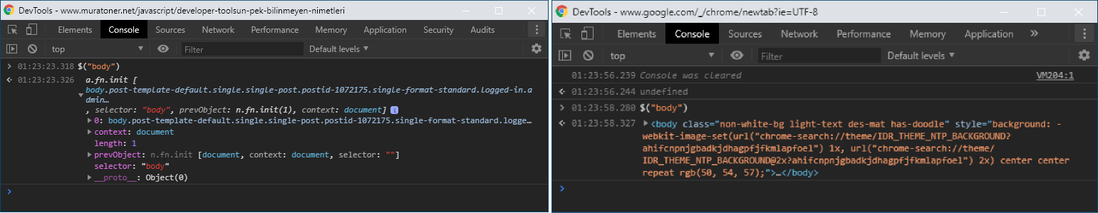 Developer Tools'un Pek Bilinmeyen Nimetleri 4 Google Developer Tools Dolar Selector