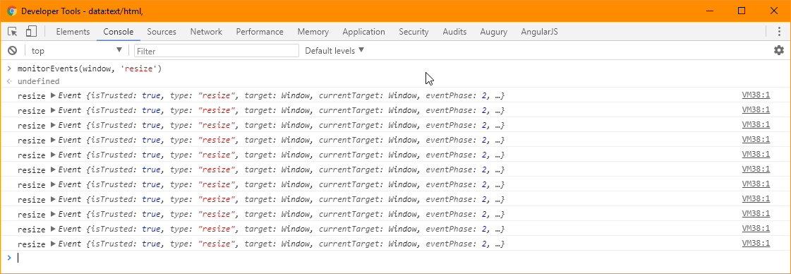 Developer Tools'un Pek Bilinmeyen Nimetleri 18 Chrome Developer Tools MonitorEvents Function