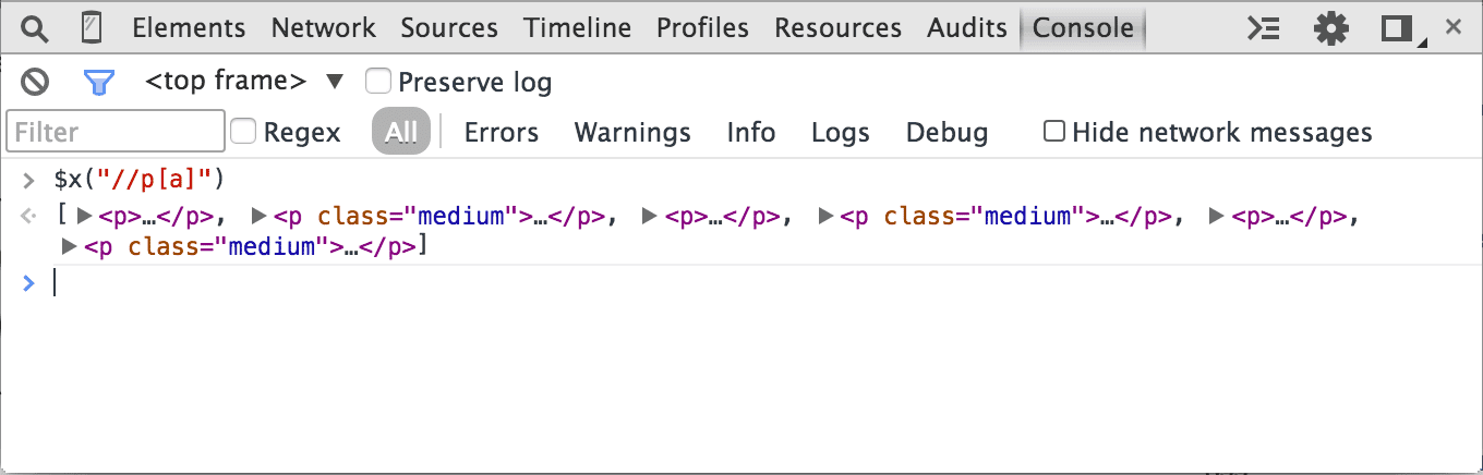 Developer Tools'un Pek Bilinmeyen Nimetleri 7 Chromer Developer Tools XPath p attribute a selector