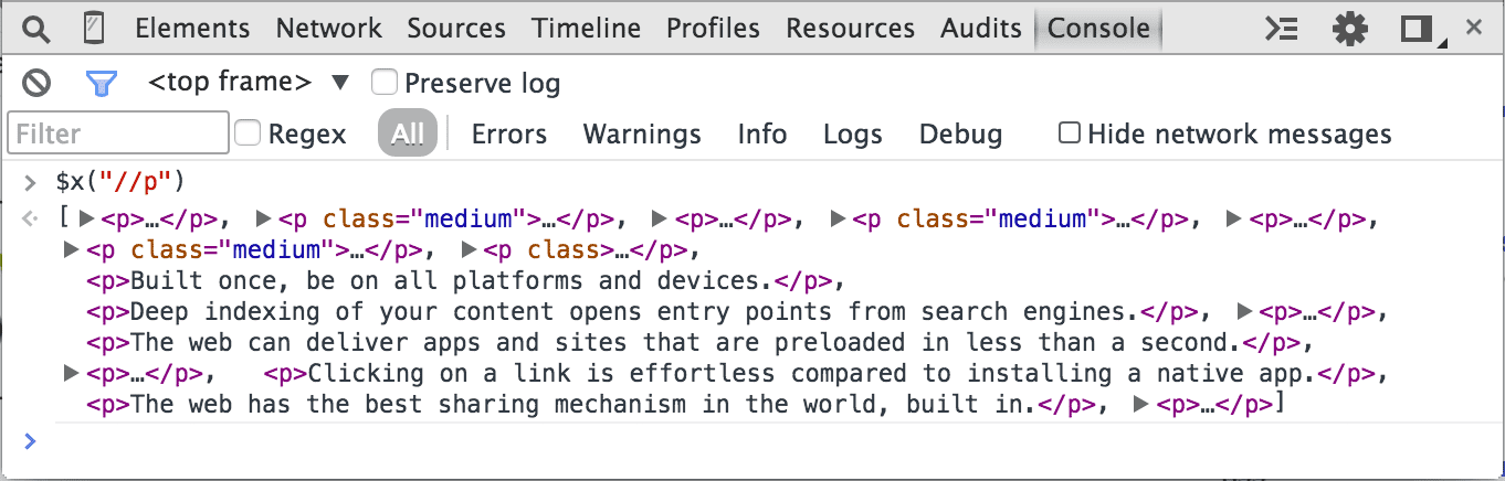 Developer Tools'un Pek Bilinmeyen Nimetleri 6 Chromer Developer Tools Xpath P Elements Selector