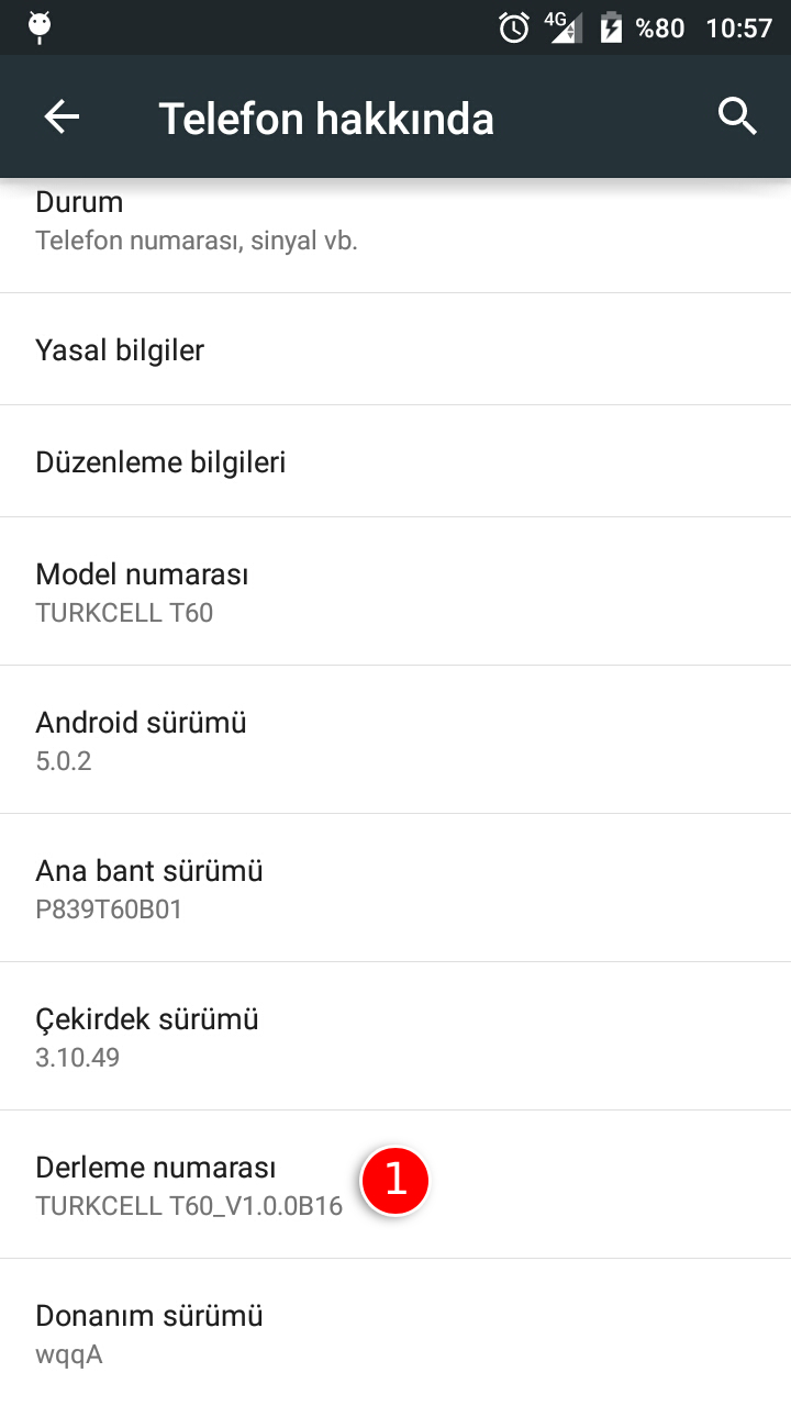 Developer Settings Build Number Geliştirici Seçenekleri Derleme Numarası