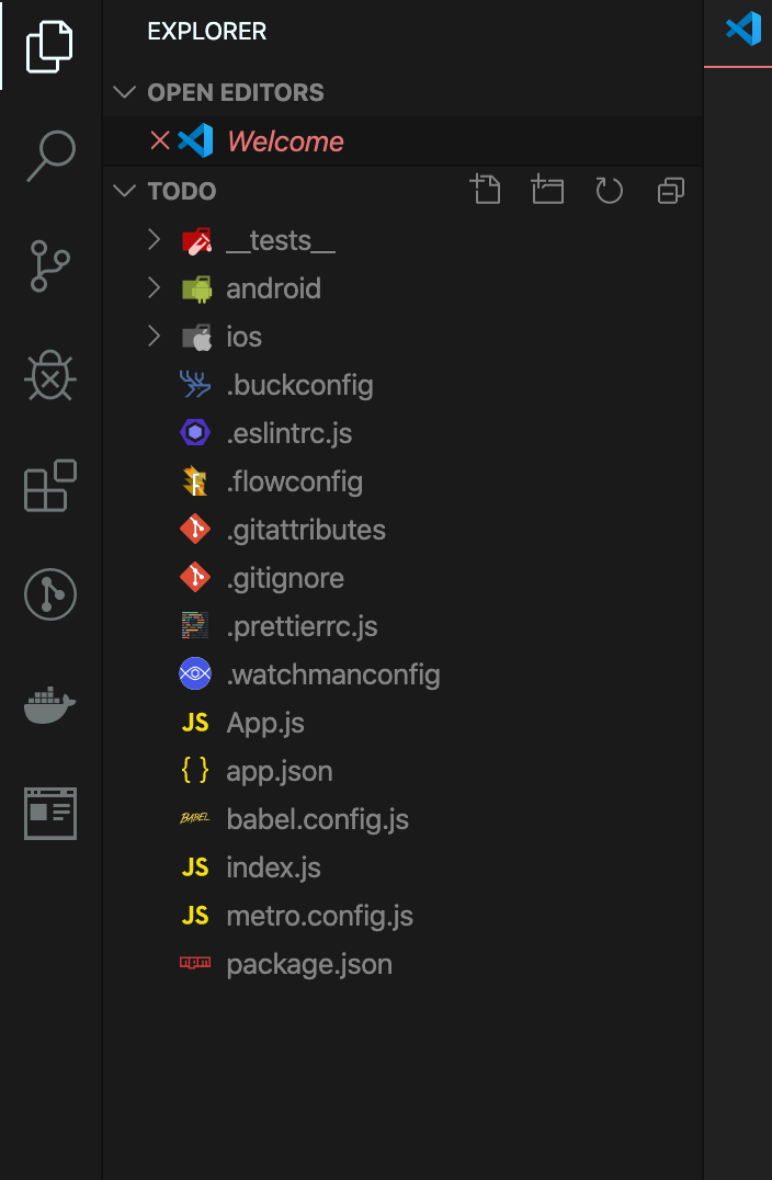 React Native Started Project Structure