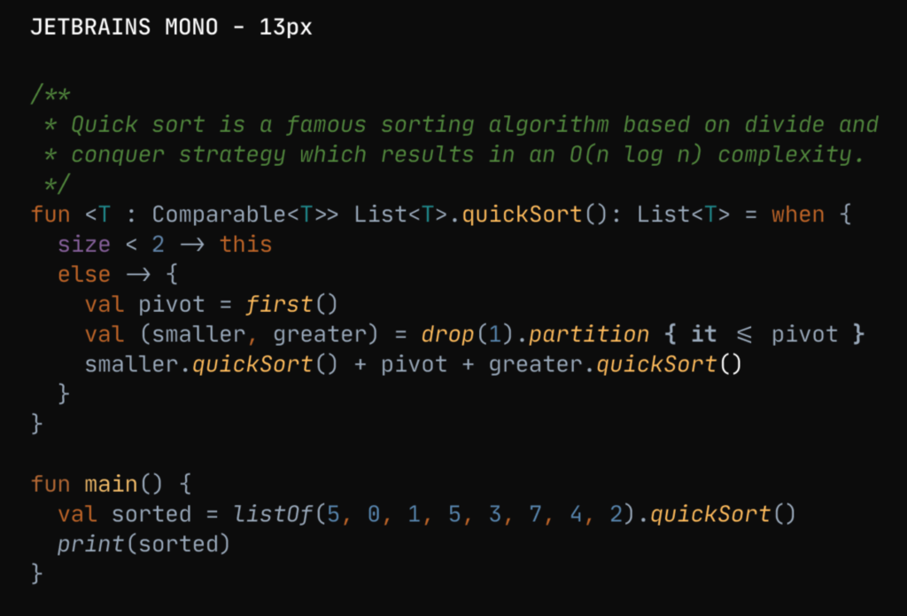 Jetbrains Mono Önizleme 1